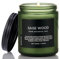 M&SENSE Bougie Parfumées au Bois de Sauge Apaisant, bougie 200g 50h combustion, 2 mèches cadeau femme - arôme boisé pour concentration, bougies bureau