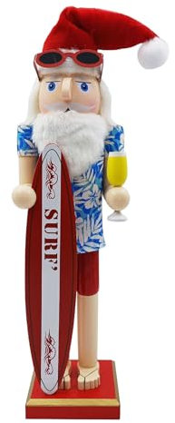 Countryside Nutcracker Statue Decor Surfing Theme Christmas Nutcracker Figure House Office Desk Decor