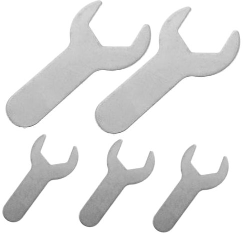 NUOBESTY 5pcs Gas Bottle Spanner Wrenches Set, Steel Multifunctional Valve Removal Hand Tools 27mm Large Opening, Home Gas Pressure Regulator Wrench for Cylinder Maintenance