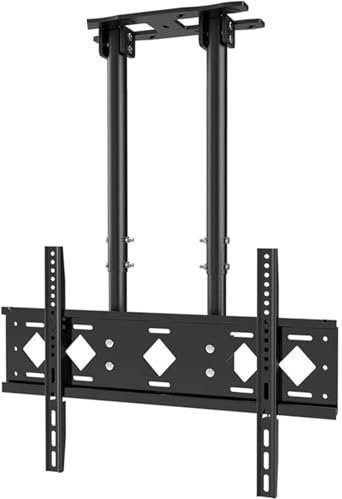 THEGA Double Rod TiltableCeiling TV Mount Bracket, TV Wall Mount For Flat And Curved LCD LED TVs, Height Adjustable, For 40-85 Inch TVs, Ceiling Mounted Wall Mounted, Maximum VESA 600x400mm