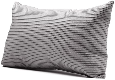 Gözze - Kissen Capri, Dekokissen in Feincord-Optik, Weiches Sofakissen mit Füllung, 100% Polyester, 30 x 50 cm - Anthrazit