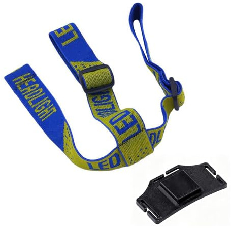 UZYXC Kopfband für Olight Oclip Kopflampe, Verstellbarer 3-Punkt Stirnlampe Halterungsgurt mit Kunststoffhalterung, Kompatibel mit Oclip Serie und Anderen Frontlichtern