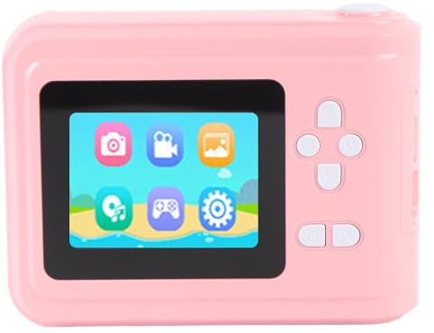 Plyisty Sofortbildkamera, 48 MP HD 1080P Digitale Videokamera mit 2,4-Zoll-Bildschirm für, Jungen, Mädchen Im Alter von 3–12 Jahren, Geburtstag, Weihnachten (PINK)