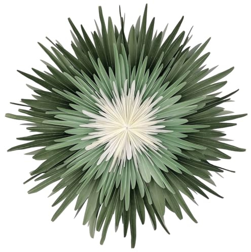 Mea-Living Stella Dalia grün - Mint - weiß 60 cm, Papierblume aus Pergamentpapier - Leuchtstern, Papierstern, Weihnachtsstern
