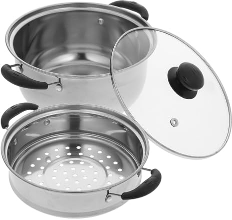 SAFIGLE Dampftopf Suppentopf Aus Edelstahl 20 cm Für Zuhause | Antihaftbeschichtet, Leicht Zu Reinigen, Für Zuhause, Für Das Restaurant