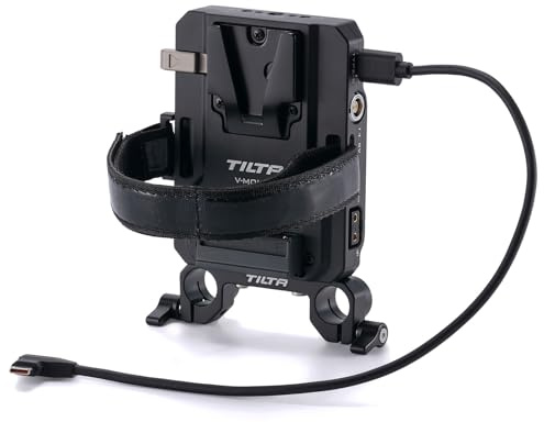 Tilta Mini PD V Mount Battery Plate Kit with 35cm 100W Right Angle USB-C Power Cable - Black TA-BTP4C-V-B