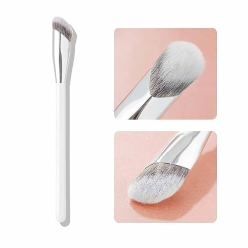 Concealer Brush, Angled Under Eye Makeup Small Foundation Precision Face Blending Brush