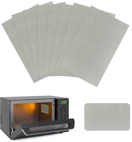 9 Pezzi Foglio di Mica per Microonde Universale, 127 x 203 mm Mica Piastre a Microonde Foglio, Protezione e Ricambi di Qualità Superiore per Forno a Microonde Adatto sia per Microonde che Forno