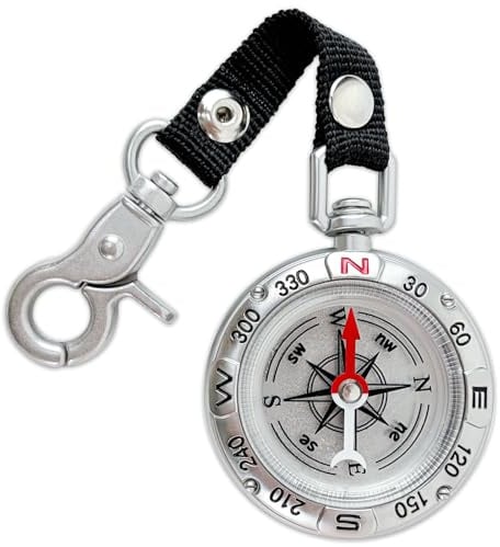 Marschkompass - Taschenkompass - Kompass aus Metall - Outdoorkompass Compass für Wandern, Camping