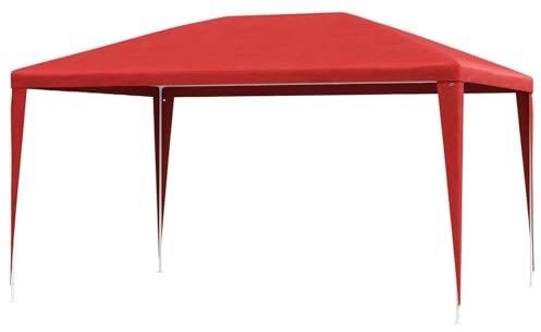 vidaXL Partyzelt 400 x 300 x 255 cm Rot PE und Stahl