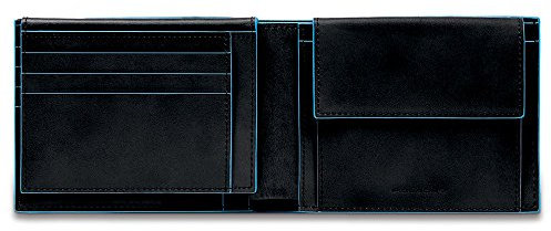 Piquadro Blue Square Münzbörse, 0.43 liters, Schwarz (Nero)
