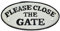 AB Tools Please Close the Gate Cast Iron Sign Plaque Wall Fence Gate Post Garden Home
