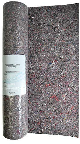 HELO Antirutsch Malervlies 1 x 25 m Rolle (Breite: 1m) wiederverwendbar, Profi Maler Schutzvlies Abdeckvlies aus saugstarken Baumwollfasern 280 g/m² mit undurchlässiger und rutschfester Unterseite