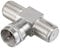 HB-DIGITAL TV-Splitter Sat-BK-Kabel Verteiler T-Adapter 2-Fach Splitter 2-Wege / 5-2400 MHz - digital & analog - Sat DVB-S2 FM UKW Kabelfernsehen DVB-C Antennen Adapter 2X F-Buchse 1x F-Stecker