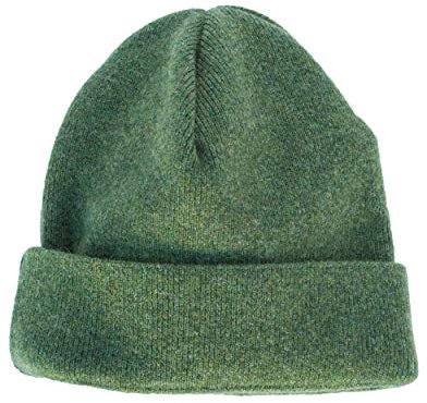 FosterNatur, Kinder Winter Mütze, 100% Wolle, Futter 100% Baumwolle (kbA) (50-52, Grün)