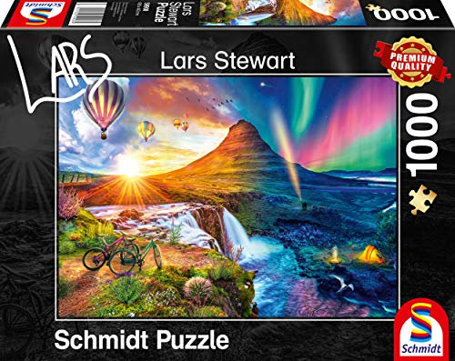 Schmidt Spiele 59908 Lars Stewart, Island, Night and Day, 1000 Teile Puzzle