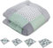 ULLENBOOM Krabbeldecke für Baby 80x80 cm, Outdoor-geeignet, 100% OEKO-TEX Materialien, Made in EU, Weich gepolstert, Mint Grau - ideal als Spieldecke Baby