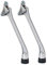 HOME&I Kickdown Door Stopper,7-Inch Commercial Doorstops Holder Kick Door Kickstand Rubber Foot (2 Pack-Satin Nickel)