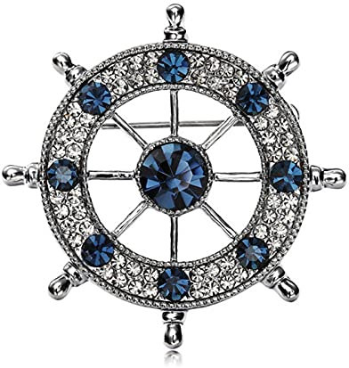 hcma Retro Herren Broschen DIY Modeschmuck Kristall Strass Anzug Abzeichen Kragen Revers Pin Anker Broschen