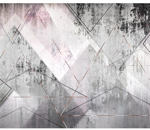 decomonkey Fototapete Geometrich 450x315 cm XL Design Tapete Fototapeten Vlies Tapeten Vliestapete Wandtapete moderne Wandbild Wand Schlafzimmer Wohnzimmer Abstrakt Modern