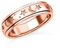SHOP LC Spinner-Ring für Damen und Herren, 925er Silber-Angstring mit drehbarem Band, Fidget-Ring mit Mond- und Sterngravur, Ehering und Verlobungsring aus Roségold