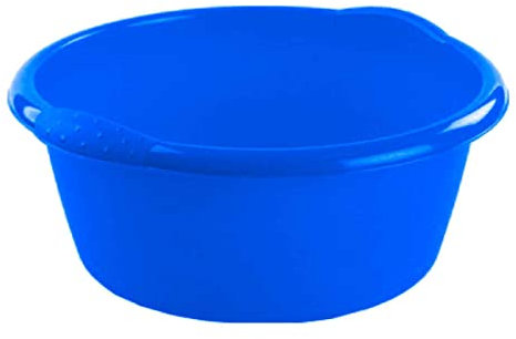 AC - Barreño Redondo - Capacidad de 25 litros - Fabricado en Polipropileno - para Lavabo, Fregadero y Bañera - Color Azul
