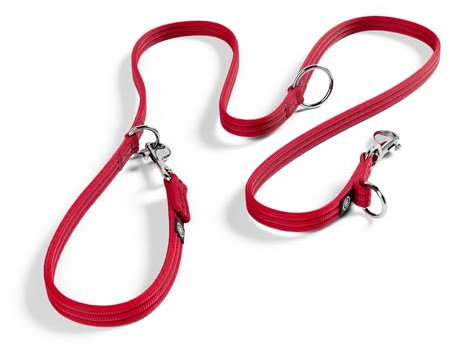Hundeleine, doppelseitig, Rot