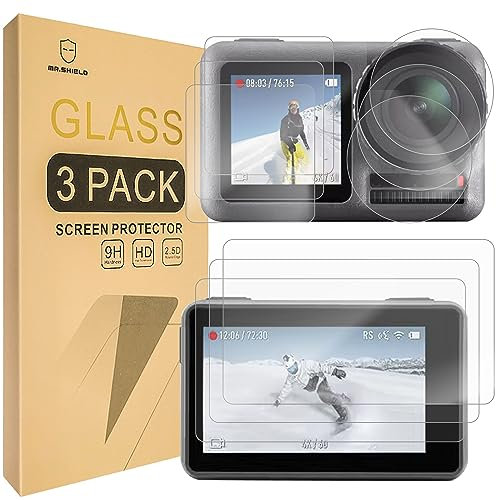 Mr.Shield Schutzfolie Kompatibel mit DJI OSMO Action 3 Camera [3 Stück] Schutzglas Schutzglasfolie 9H Härte, HD Klare Displayschutzfolie