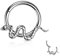 Treuheld® Titan Segmentring-Clicker Piercing mit Schlange | 3 Farben [01.] - Silber