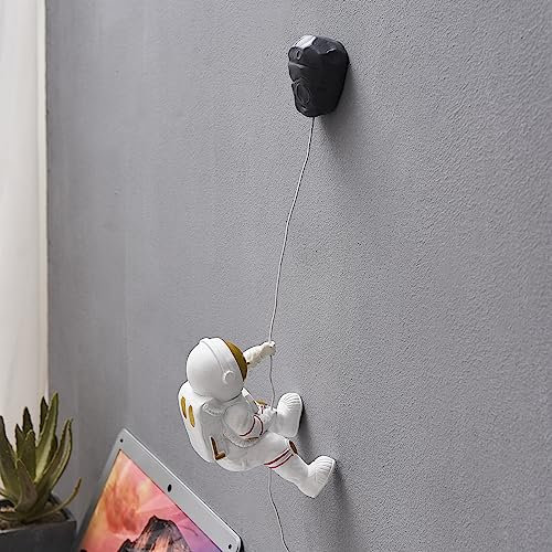 Astronaut Skulptur Figur für Moderne Wohnkultur Kletterastonaut Wandbehang Weltraum Thema 3D Dekoration