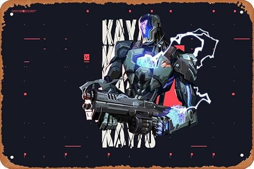 Valorant, Kay/O Game Poster Home Wall Art Decoration Retro Metal Tin Sign 20,3 x 30,5 cm