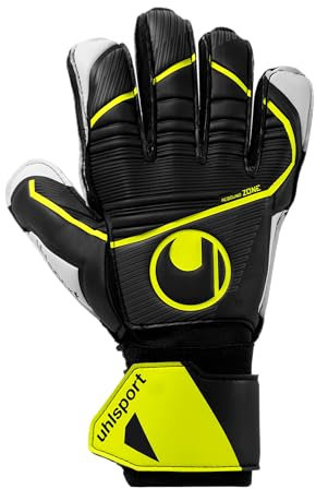 uhlsport Soft Flex Frame Jr., Kinder und Erwachsene Torwarthandschuhe, Noir/Jaune Fluo, 7 -