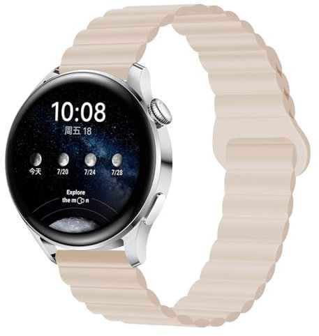 FYISWHO Pulsera Magnética de Repuesto para Realme Watch 3/2/S, Xiaomi Watch S3/S2/S1/Active - Correa Deportiva de Silicona 22mm