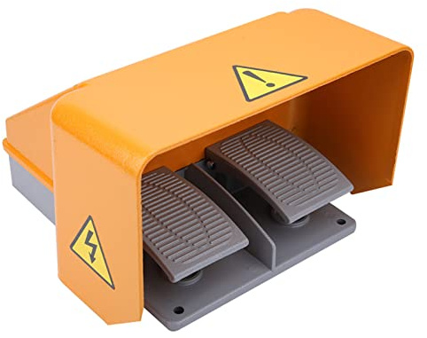 Interruttore a pedale doppio comando custodia in lega di alluminio nucleo in argento design antiscivolo IP62 per