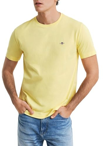 Gant Herren REG Shield SS T-Shirt, Banana Yellow, L