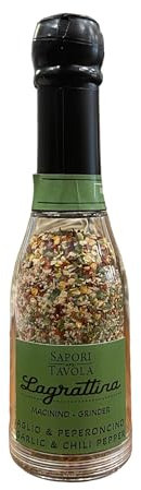 Sapori in Tavola Lagrattina Aglio e Peperoncino con Macinino Made Italy 175 gr