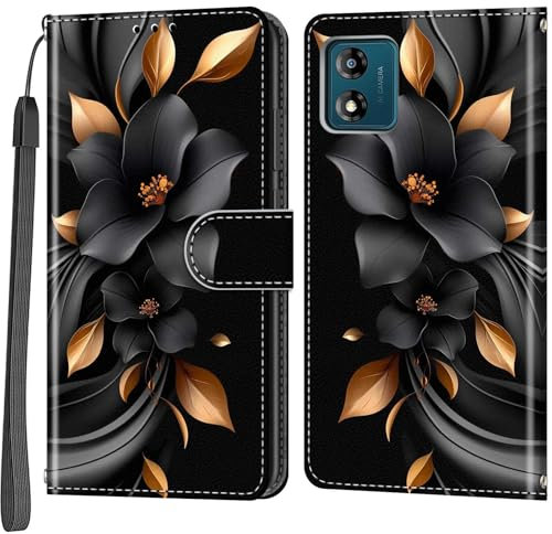 Salanheo Wallet Case for Motorola Moto E13, with [Card Slots] Shockproof Magnetic Flip Leather Case for Motorola Moto E13 Phone Case