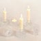 Cnwinu 6er Set Glas Kerzenhalter,2-in-1 Teelichthalter Transparent,Kerzenständer für Stabkerzen,Klein kerzenhalter stabkerze für Hochzeit Tischdeko,Esstisch Party,Weihnachten Advent (Klar)