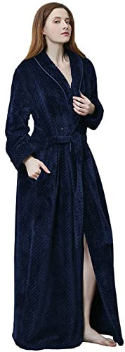 Vestaglia da Donna UK - Soffice Accappatoio in Caldo Pile Felpato Con Cintura, Lungo Super Morbido e Accogliente per l'Inverno