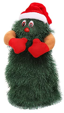Plüsch-Weihnachtsbaum, Elektrisch, Singend, Tanzend, Weihnachtsbaum, Niedlich, Interessant, Rotierend, Elektrisch, Plüsch-Weihnachtsbaum, Spielzeug für den Urlaub (24CM)