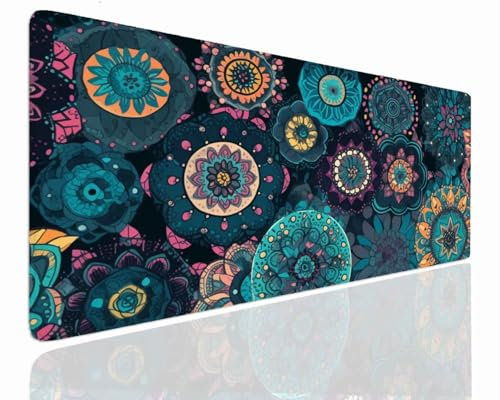Tapis de Souris de Jeu 900x500x4mm Tapis Souris XXL Gamer Grand Tapis de Souris Decor sous Main Bureau Antidérapant étanche, Tapis Souris Gamer à Bords Cousus pour Jeux, Ordinateur, PC J-294