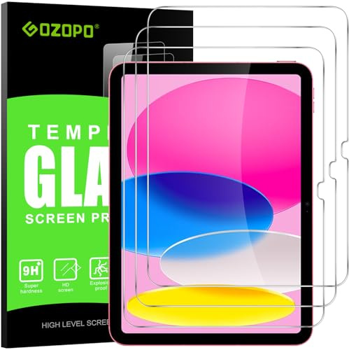 GOZOPO Screen Protector for iPad A16 11th Gen/ 10th Gen (2025/2022) 3-Pack | iPad 11 / iPad 10 Tempered Glass Film
