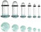 Vankula Ohr Tunnel Plug Stretching Kit 12 stück Glas Single Flared Dehnset 1.6-6mm mit O-Ringen Ohrpiercing Dehn Schmuck für männer damen Durchsichtiger