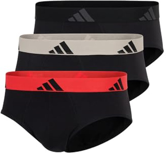 adidas Herren Brief (3 Pack) - Active Flex Cotton - Slip - Bequeme Unterwäsche