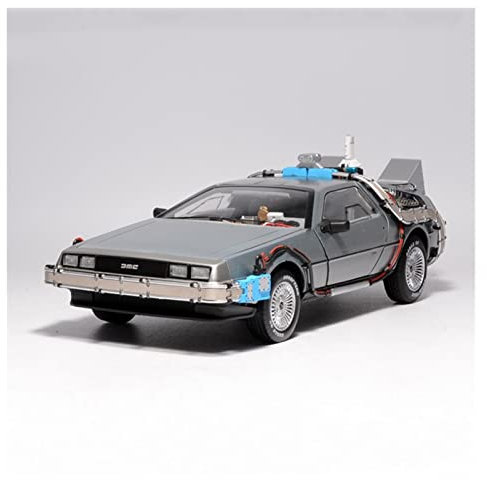 YRXIAO Modellbausatz Auto 1 18 Verhältnis for Zurück In Die Zukunft DMC Simulation Legierung Automodell Junge Geschenksammlung Crafts Für Wohndekorationen