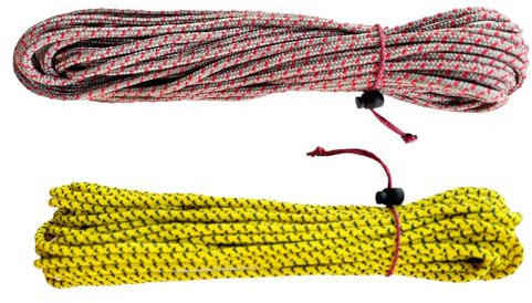 Knotty Corda Set 2 x 12m in 5 e 6mm corda nautica, arrampicata in polipropilene Indistruttibile, supporta fino a 2300 kg. Per giardinaggio, spago per decorazioni, campeggio e cane
