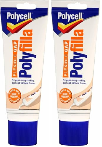 Polycell 20208 Ready Mixed Tube Flexible Gap Polyfilla, 330 g - White (Pack of 2)