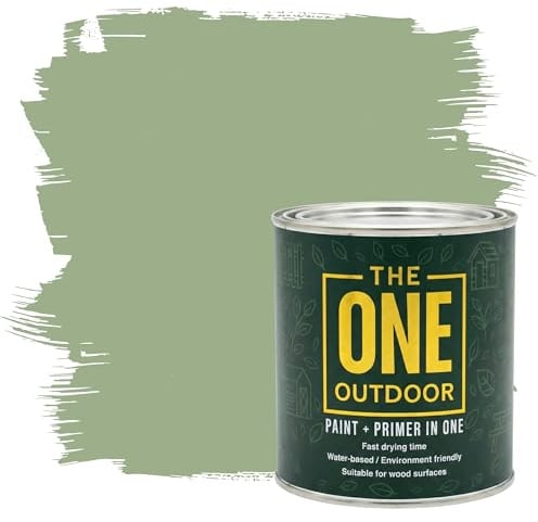 THE ONE Outdoor Paint - Sage Green, 2.5 Litre | Durable Exterior Paint for Wood, Metal & Masonry | Weather Resistant Finish