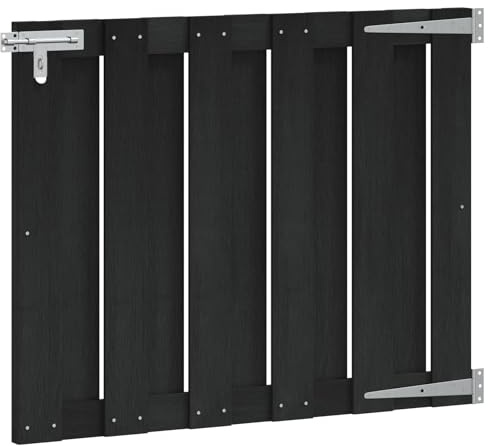 vidaXL Gartentor 100 x 80 cm WPC und Aluminium Schwarz