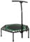 Tunturi Trampolin für Zuhause mit Haltegriff, Indoor-Trampolin mit 84 cm Sprungfläche, TÜV geprüft Grün,Schwarz